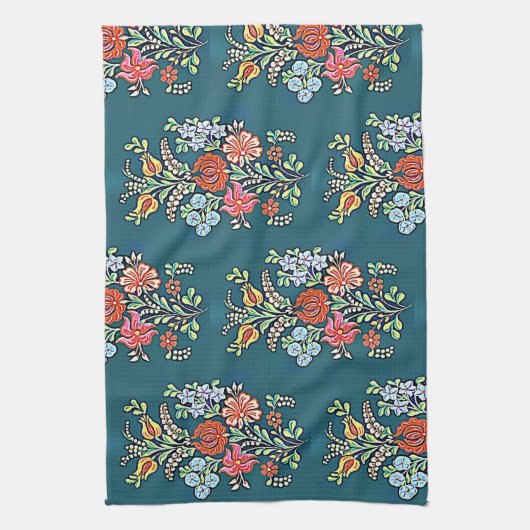 Ungarische Blume Geschirrtuch (Vertikal)