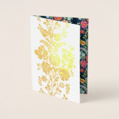 Ungarische Blume - goldener Luxus Folienkarte (Vorderseite)