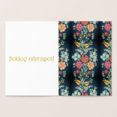 Ungarische Blume - goldener Luxus Folienkarte (Innenseite)