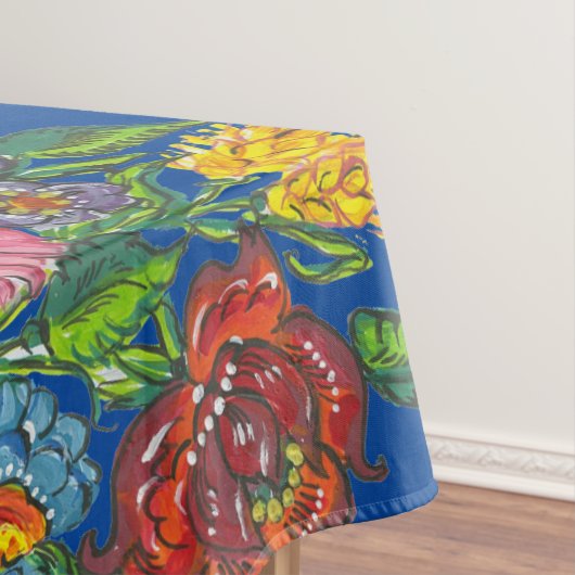 Ungarische Blume in tiefblau Tischdecke (Beispiel)