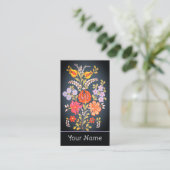 Ungarische Blume - lebhafte Farben Visitenkarte (Stehend Vorderseite)