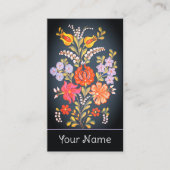 Ungarische Blume - lebhafte Farben Visitenkarte (Vorderseite)