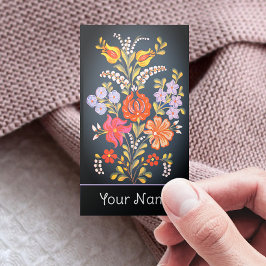 Ungarische Blume - lebhafte Farben Visitenkarte