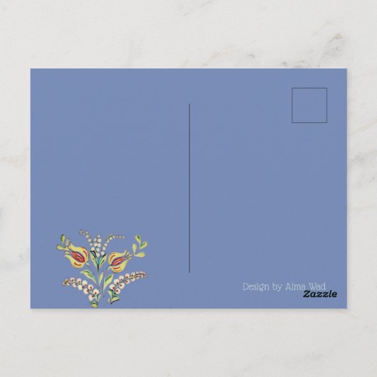 Ungarische Blume Postkarte (Rückseite)