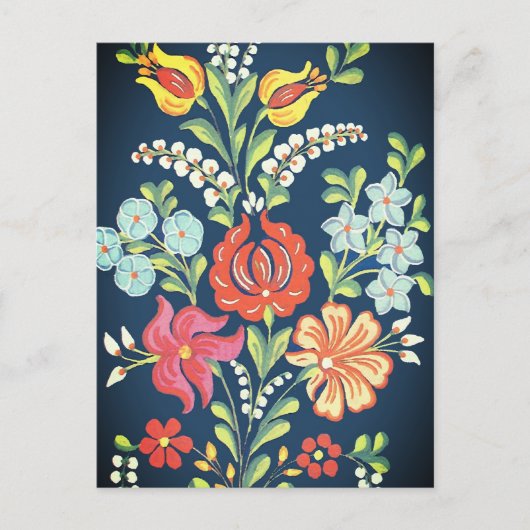 Ungarische Blume Postkarte (Vorderseite)