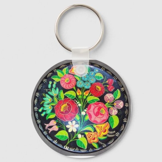 Ungarische Blume Schlüsselanhänger (Vorderseite)