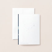 Ungarische Blume - silber Folienkarte (Rückseite mit Umschlag)