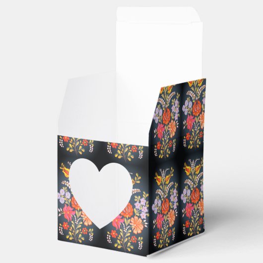 Ungarische Blumen -lebendige Farben Geschenkschachtel (Geöffnet)