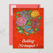 Ungarische Blüte bei Sonnenuntergang Postkarte (Vorne/Hinten)