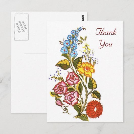 ungarische Blüte Postkarte (Vorne/Hinten)
