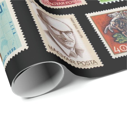 Ungarische Briefmarke Geschenkpapier (Rolleneckpunkt)