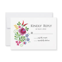 Ungarische Design Red Paprikaschoten RSVP-Karte