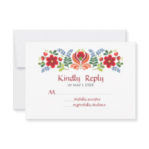 Ungarische Design Rote Blume