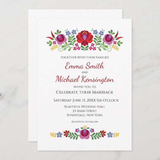 Ungarische Design Rote Paprikaschoten Einladung Ho (Vorne/Hinten)