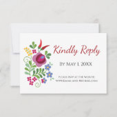 Ungarische Design Rote Paprikaschoten RSVP Karte (Vorderseite)