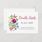 Ungarische Design Rote Paprikaschoten RSVP Karte (Vorne/Hinten)