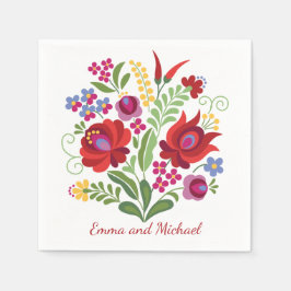 Ungarische Design Rote Paprikaschoten Serviette