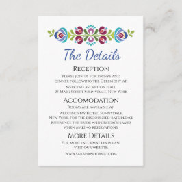 Ungarische Design Violet Floral Wedding Begleitkarte