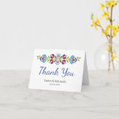 Ungarische Design Violet Floral Wedding Karte (Gelbe Blume)