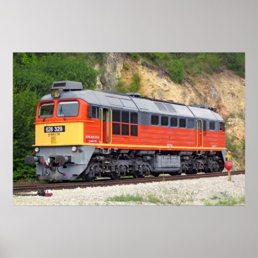 Ungarische Diesel-Lokomotive M62 Poster (Vorne)