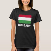 Ungarische Fahne unterstützt ungarische Volksfraue T-Shirt (Vorderseite)