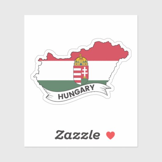 Ungarische Flagge Aufkleber (Blatt)