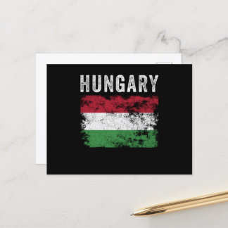Ungarische Flagge beschädigt - ungarische Flagge Postkarte