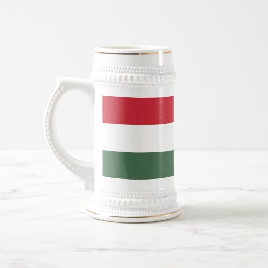 Ungarische Flagge Bierglas (Links)
