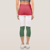 Ungarische Flagge Capri Leggings (Rückseite)