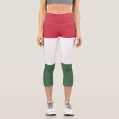 Ungarische Flagge Capri Leggings (Vorderseite)