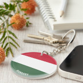 Ungarische Flagge Charmanter Patriotischer Schlüss Schlüsselanhänger (Vorderseite rechts)