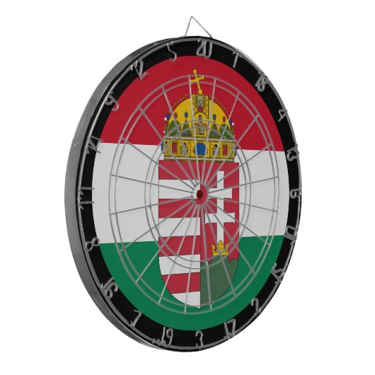 Ungarische Flagge Dartboard & dartboard / Spielbre Dartscheibe (Vorderseite Links)