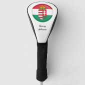 Ungarische Flagge, Emblem und Mit Monogramm Golf Headcover (Vorderseite)