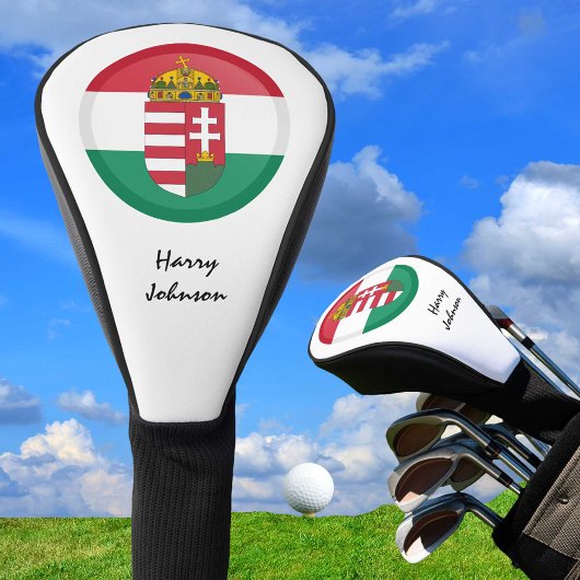 Ungarische Flagge, Emblem und Mit Monogramm Golf Headcover