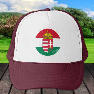 Ungarische Flagge, Emblem und Ungarn - Mode/Sport Truckerkappe