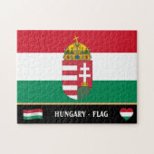 Ungarische Flagge, Emblem, ungarisches Land/Ungarn Puzzle (Horizontal)