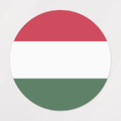Ungarische Flagge Etiketten (Design 2)