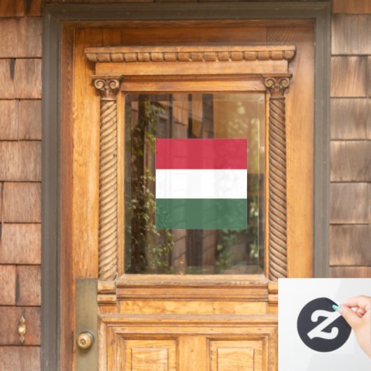 Ungarische Flagge Fensteraufkleber (Haustür)