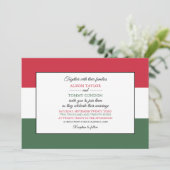 Ungarische Flagge, Flagge Ungarns Hochzeit Einladung (Stehend Vorderseite)