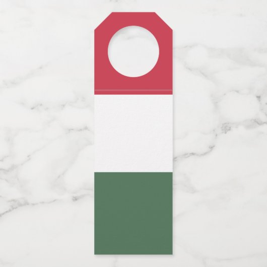 Ungarische Flagge Flaschenanhänger (Rückseite)