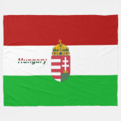 ungarische Flagge Fleecedecke (Vorderseite (Horizontal))