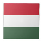 Ungarische Flagge Fliese<br><div class="desc">Patriotische Flagge Ungarns.</div>