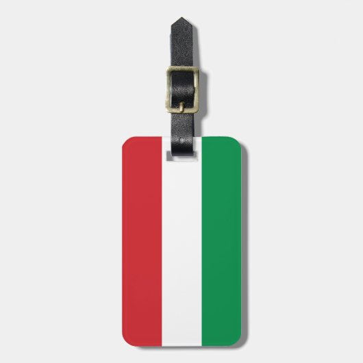 Ungarische Flagge Gepäckanhänger (Vorderseite vertikal)