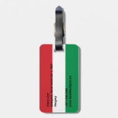 Ungarische Flagge Gepäckanhänger (Rückseite vertikal)