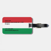 Ungarische Flagge Gepäckanhänger (Rückseite horizontal)