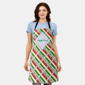 Ungarische Flagge gepflasterte grüne Persönlichkei Schürze (Getragen)