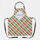 Ungarische Flagge gepflasterte grüne Persönlichkei Schürze (Vorderseite)