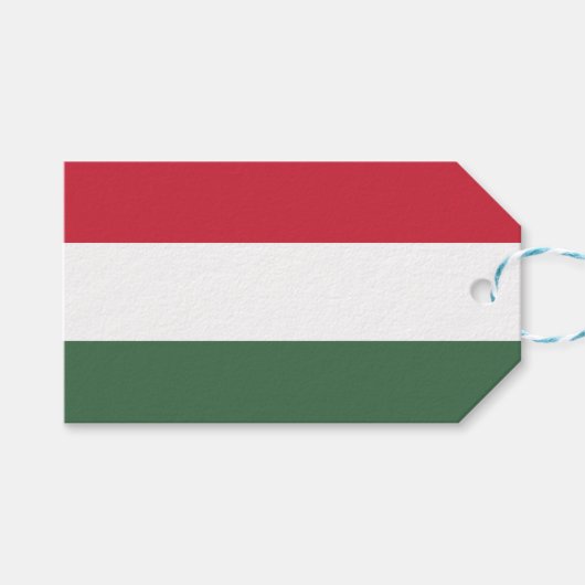 Ungarische Flagge Geschenkanhänger (Vorderseite (Horizontal))