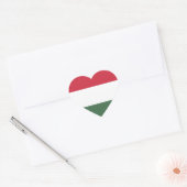 Ungarische Flagge Herz-Aufkleber (Umschlag)
