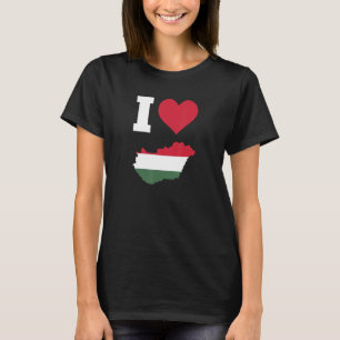 Ungarische Flagge I Liebe Ungarn T-Shirt